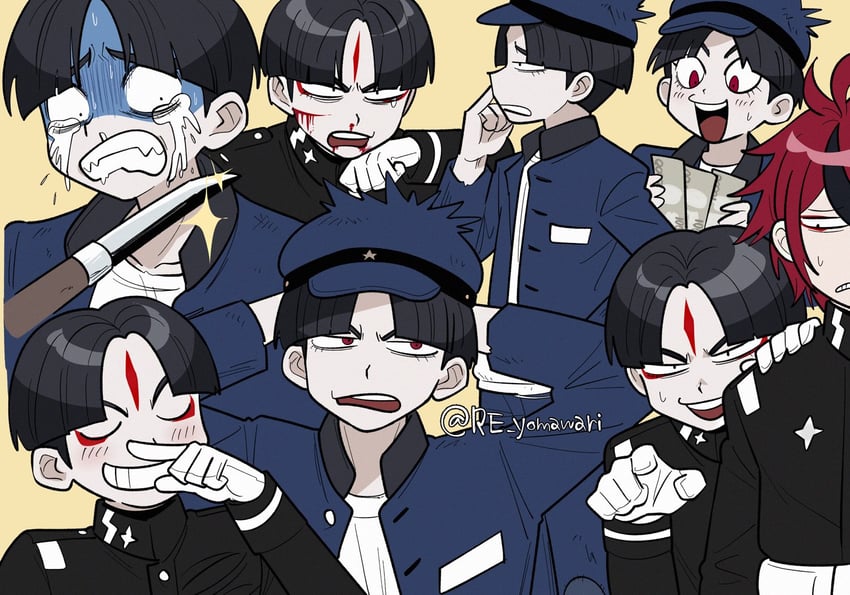 sumino takumi and maruko gaku (the hundred line -last defense academy-) drawn by furukawa_(yomawari)