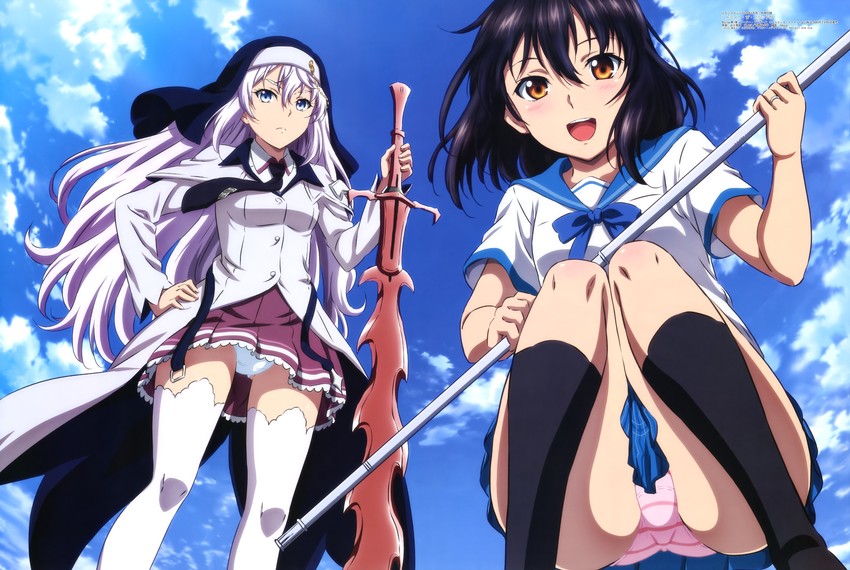 himeragi yukina and kasugaya shizuri castiella (megami magazine and 1 more) drawn by furukawa_hideki