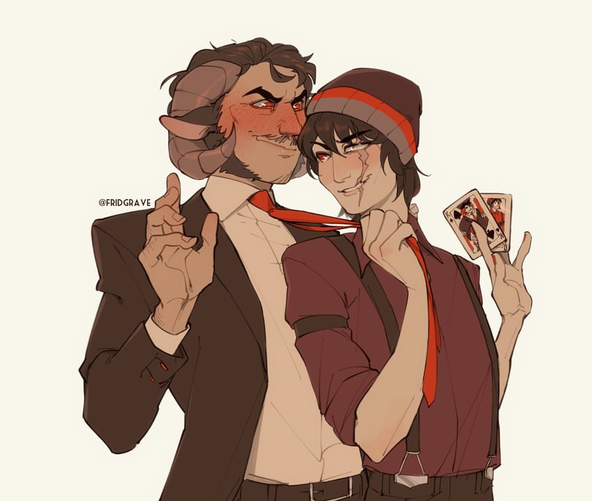quackity and jschlatt (minecraft youtube and 1 more) drawn by fridgrave