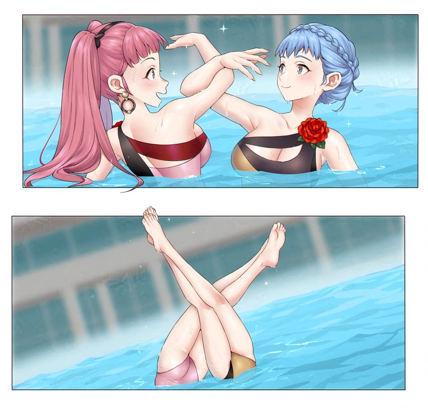 hilda valentine goneril and marianne von edmund (fire emblem and 1 more) drawn by igni_tion