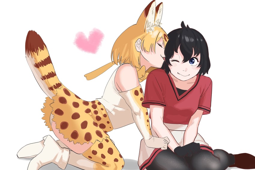 serval and kaban (kemono friends) drawn by shiso_(sticky_shiso)