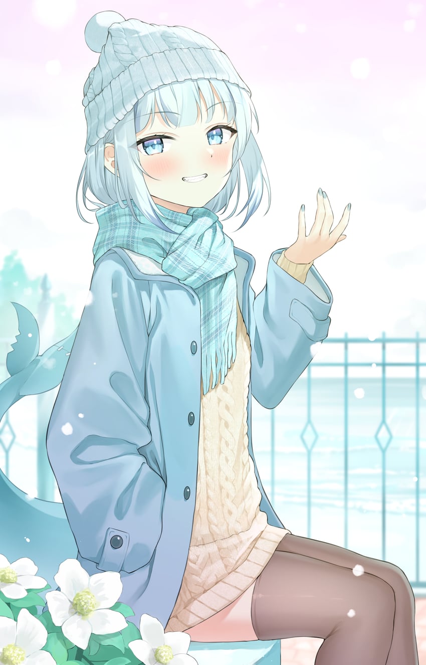 gawr gura (hololive and 1 more) drawn by takumi11