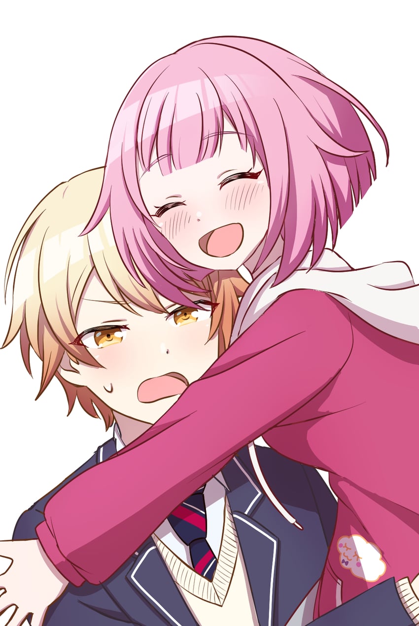 ootori emu and tenma tsukasa (project sekai) drawn by sasami_(_sasami_333)