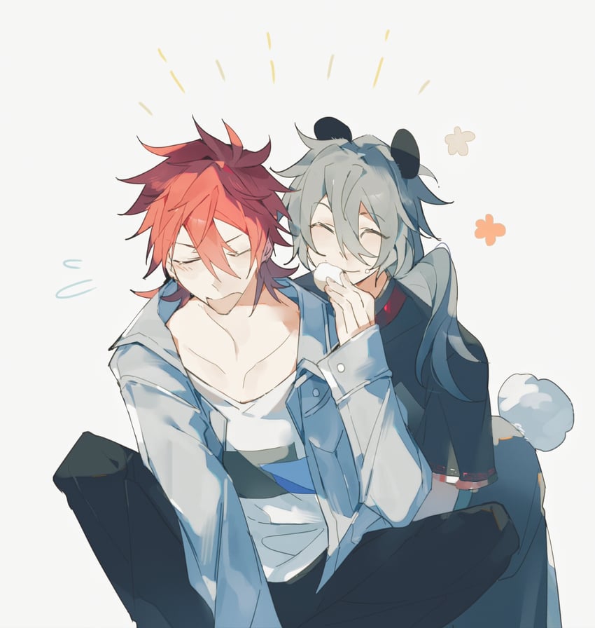 amagi rinne and shiina niki (ensemble stars!) drawn by tie_fei_wu_mang_dashuai