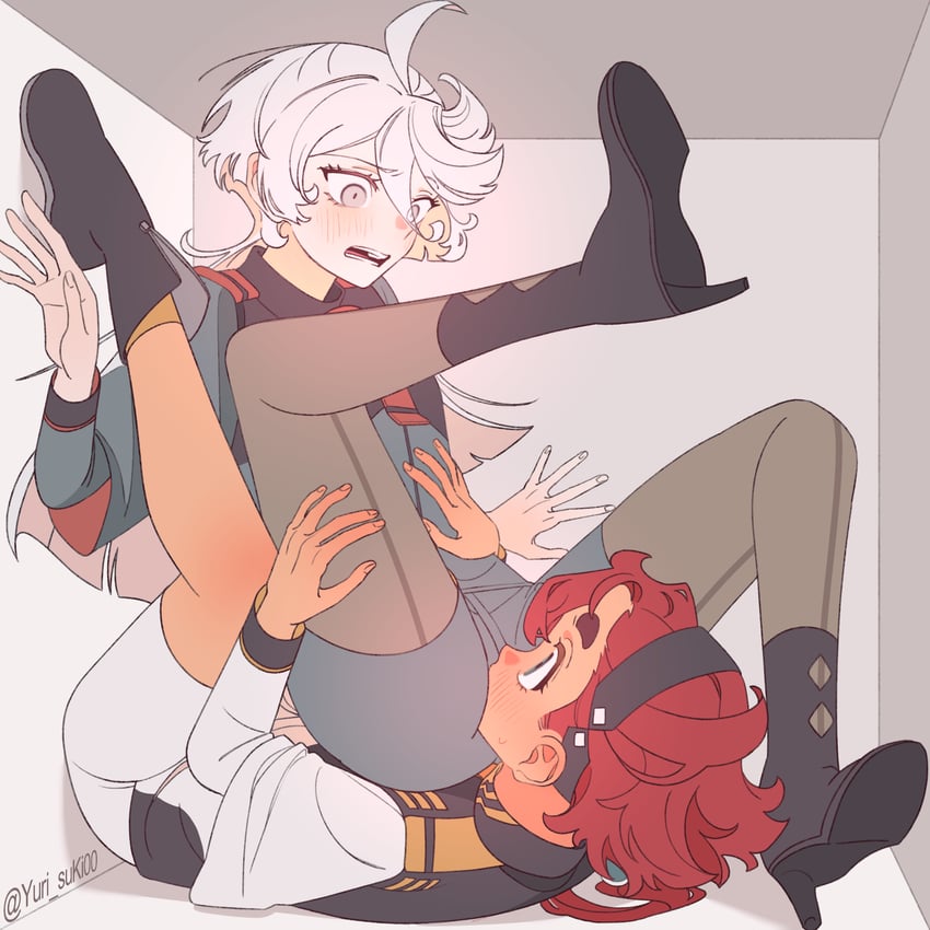 suletta mercury and miorine rembran (gundam and 1 more) drawn by yurisuki00