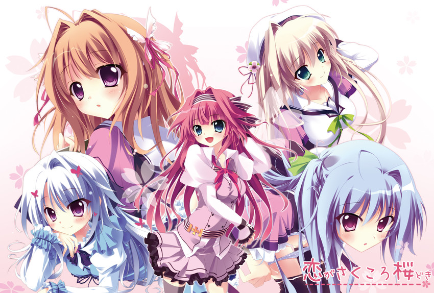 jinpou anne, tsukishima yuuri, asaba konami, ichinose mio, and tina (koi ga saku koro sakura doki) drawn by hisagiyuu