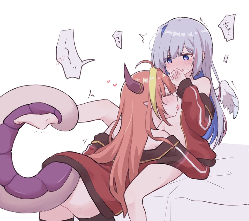 amane kanata and kiryu coco (hololive) drawn by hitsuji_nata