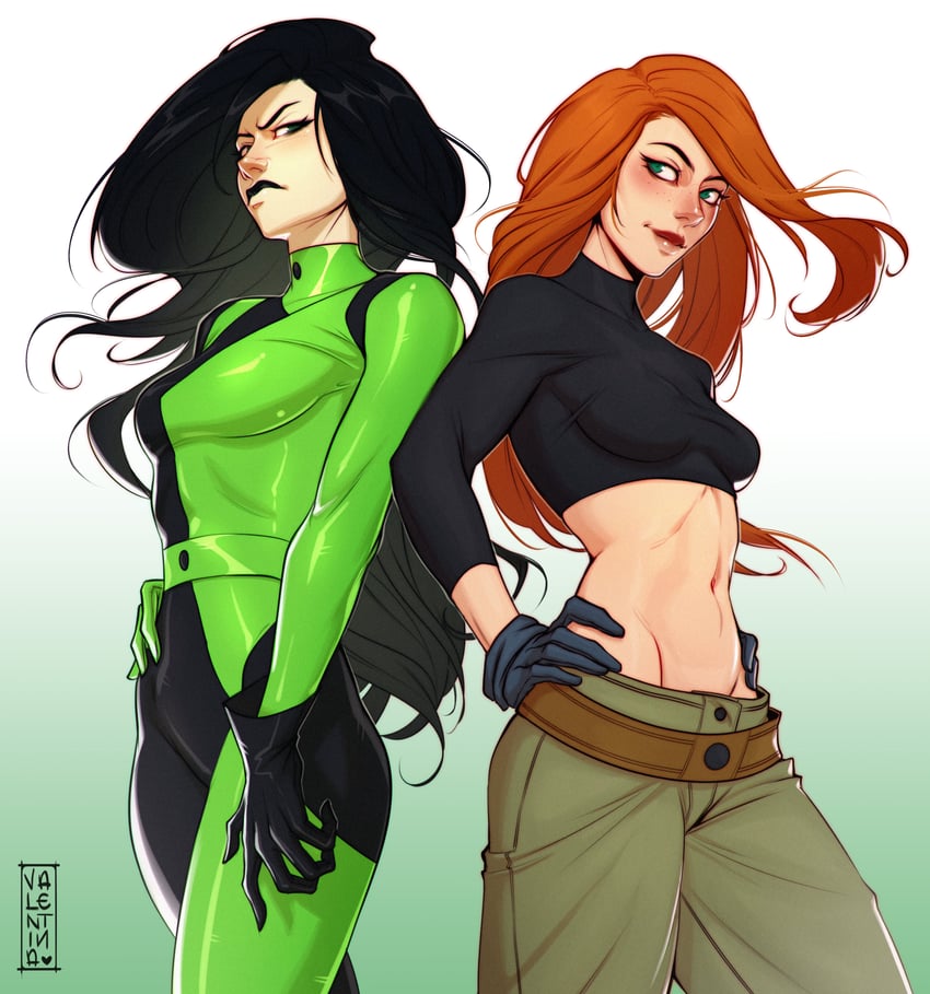 shego and kim possible (kim possible) drawn by valentina_tavolilla