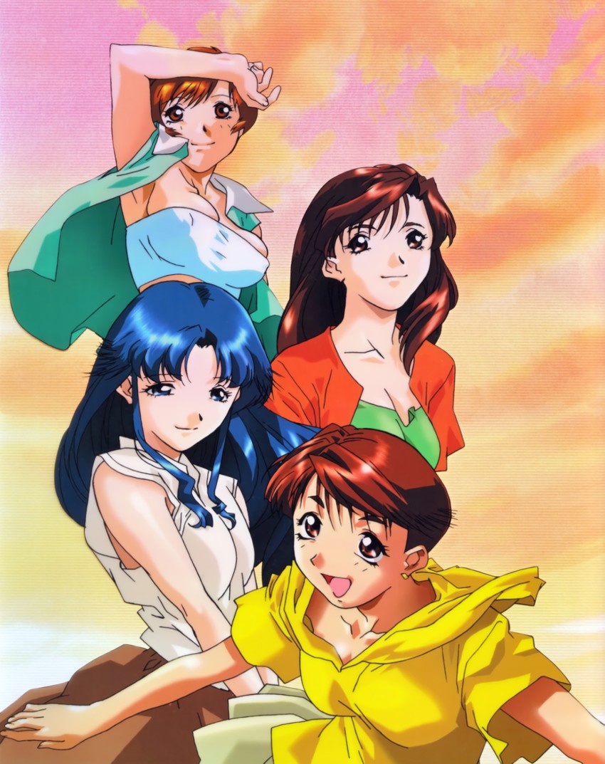 toono mizuki, toyohara etsuko, fujiwara aya, and kurihara mari (super real mahjong) drawn by tanaka_ryou