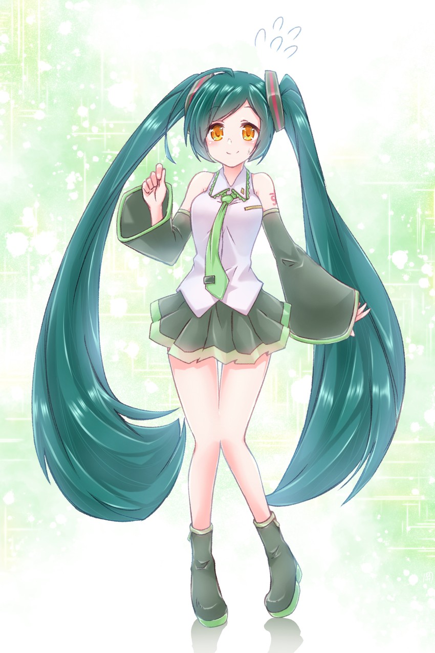 hatsune miku and touhoku zunko (vocaloid and 1 more) drawn by ekaki-ya_okamoto
