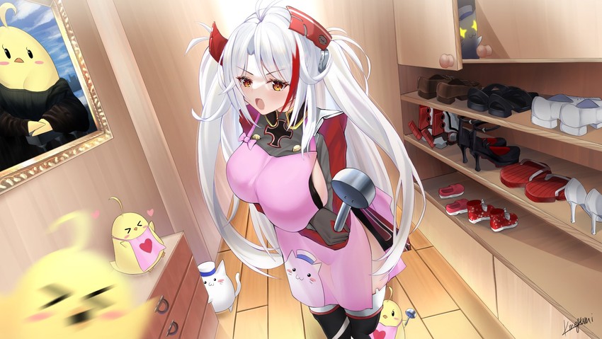 manjuu, prinz eugen, and meowfficer (azur lane and 1 more) drawn by megumi_kei