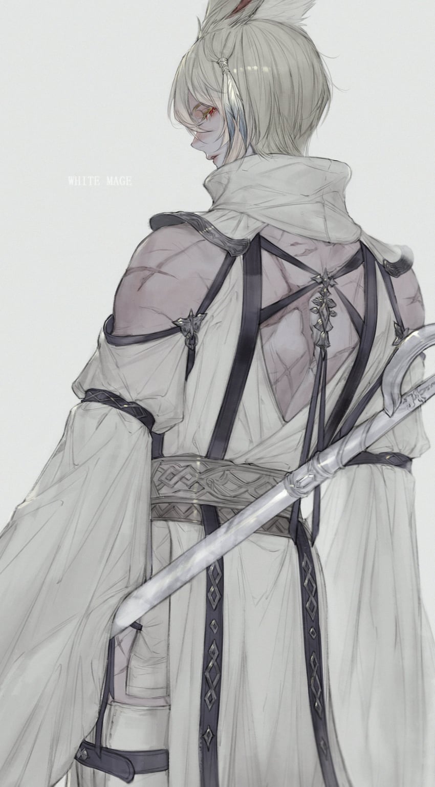 warrior of light and white mage (final fantasy and 1 more) drawn by tladpwl03
