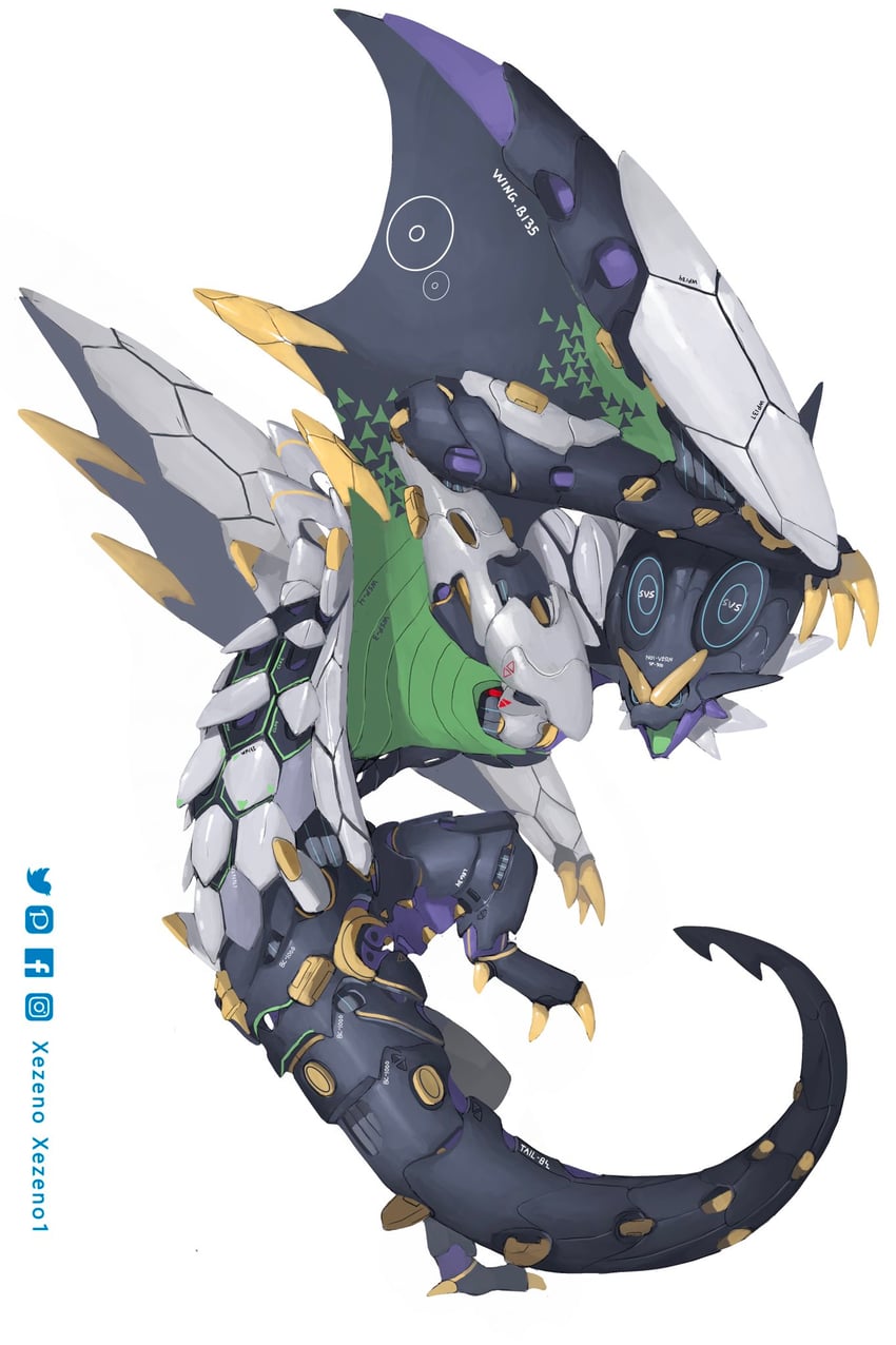 noivern (original and 1 more) drawn by xezeno