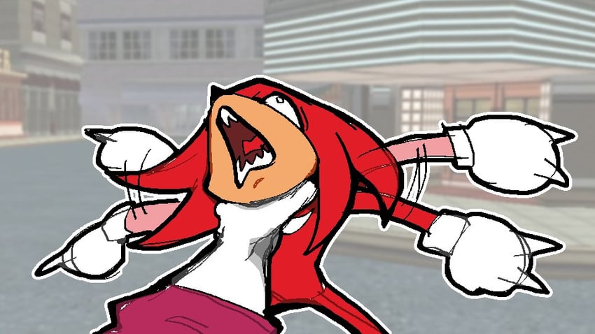 rouge the bat and knuckles the echidna (sonic and 1 more) drawn by ceddrawsnear