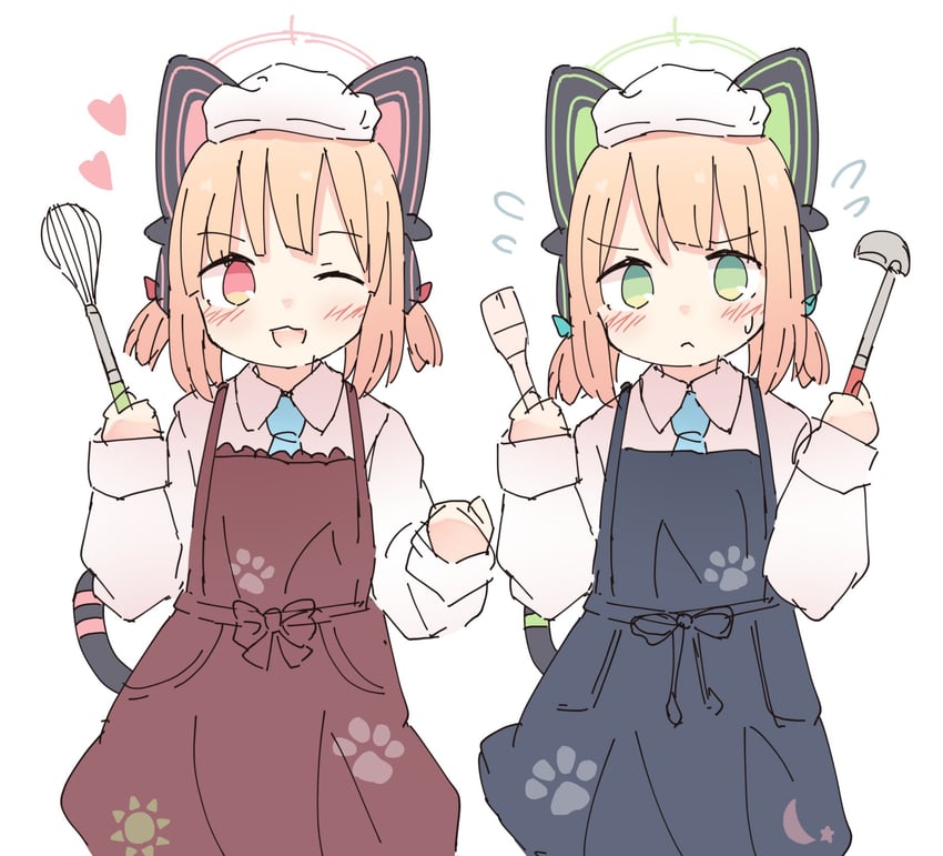 momoi and midori (blue archive) drawn by kamotsu_yasai