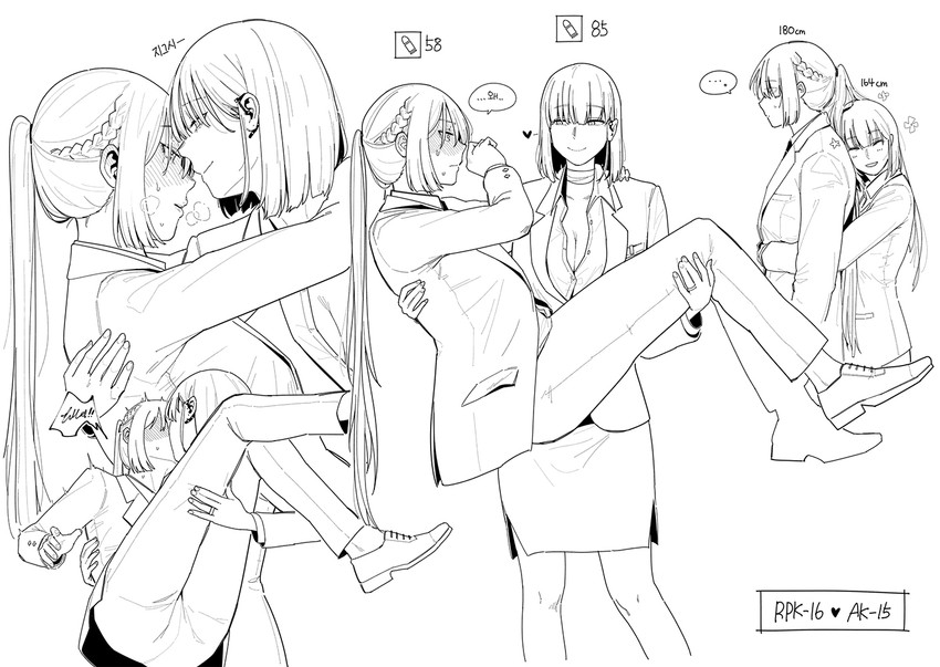 rpk-16 and ak-15 (girls' frontline) drawn by huqu
