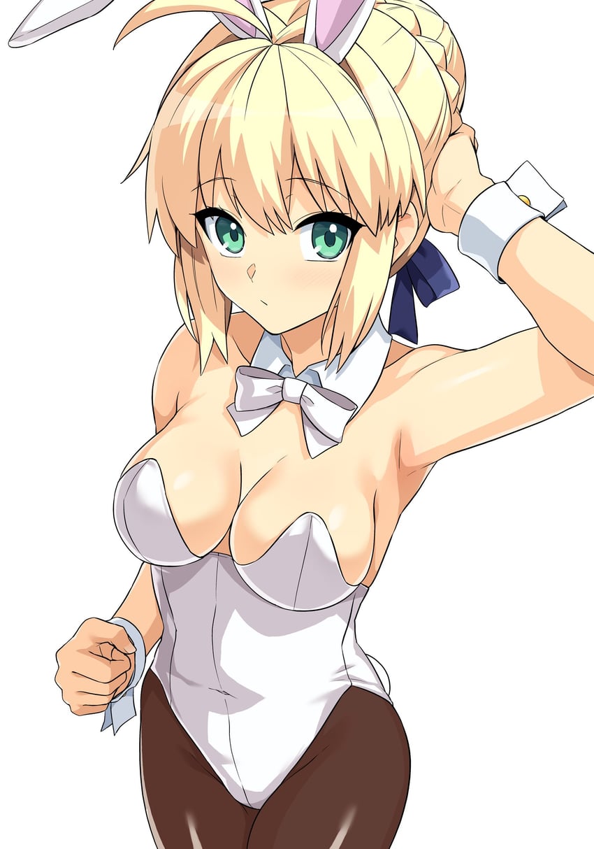 artoria pendragon and saber (fate and 1 more) drawn by haruhisky