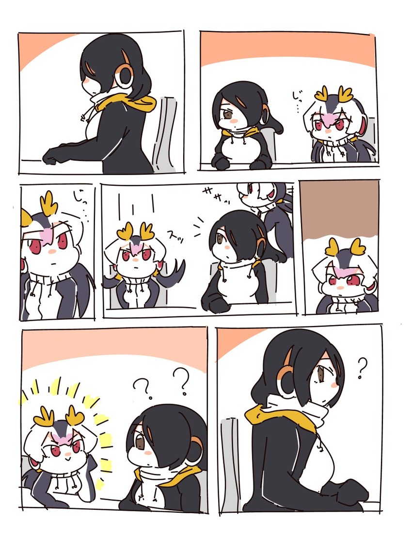 emperor penguin and royal penguin (kemono friends) drawn by asihire