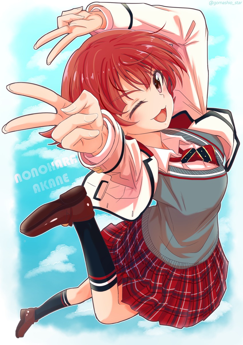 nonohara akane (idolmaster and 2 more) drawn by gomasho_asuka