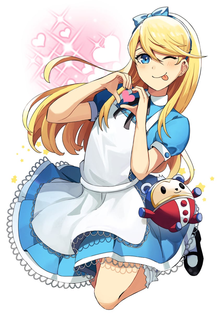 alice and kuma (persona and 2 more) drawn by kuki_tan