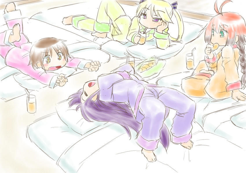 sonya, oribe yasuna, goshiki agiri, and unused character (kill me baby) drawn by kogaku_kazuya
