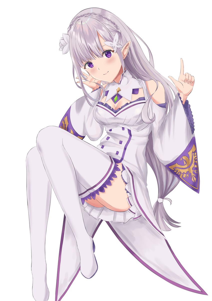 emilia (re:zero kara hajimeru isekai seikatsu) drawn by tapume
