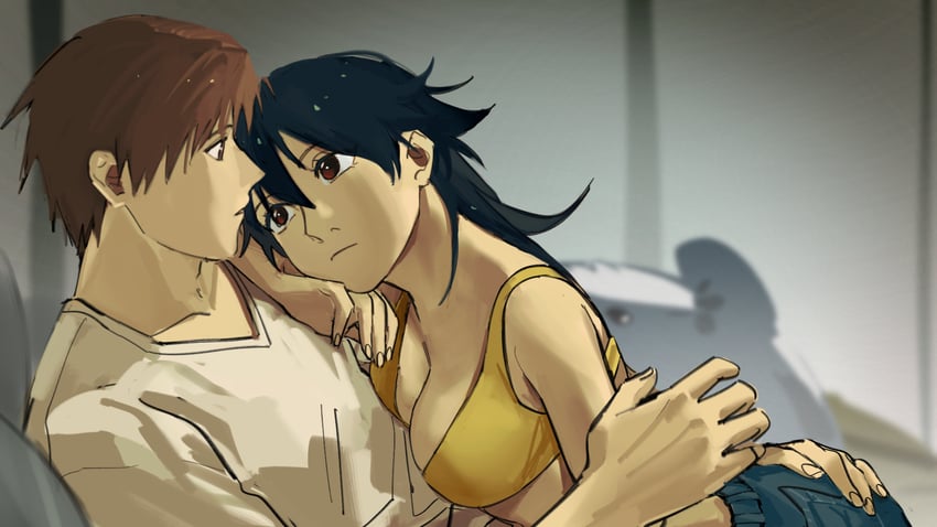 serizawa chiemi and fusaishi haruaki (raging loop) drawn by doya