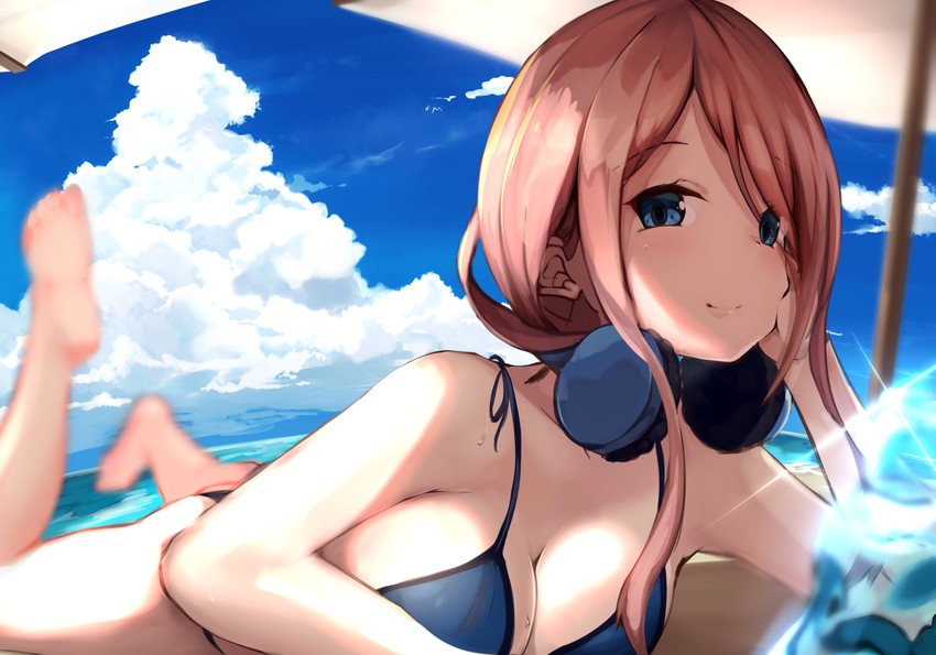 nakano miku (go-toubun no hanayome) drawn by same_shark