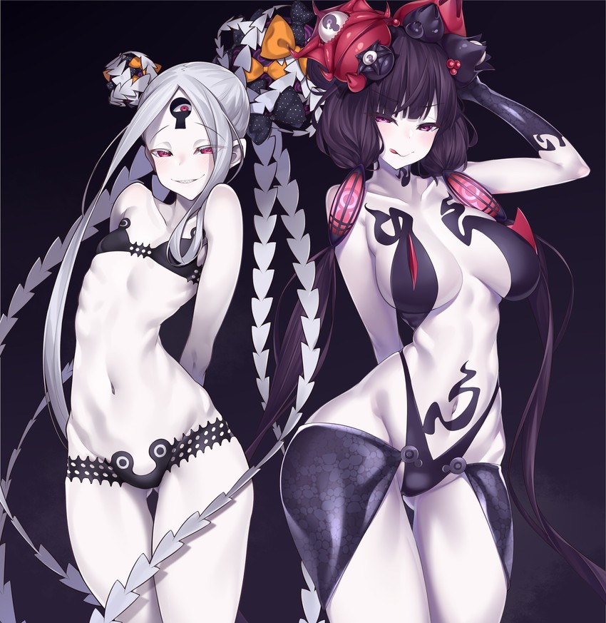 abigail williams and katsushika hokusai (fate and 1 more) drawn by watosu