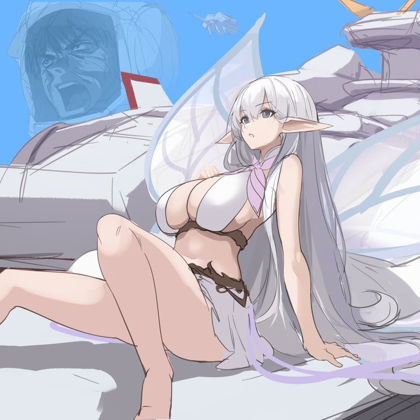 albion, gundam gp-03 stamen, and kou uraki (azur lane and 2 more) drawn by oregano_(olgn_eao)