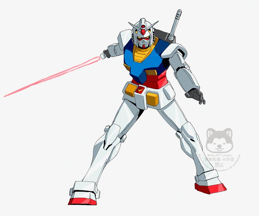 rx-78-2 gundam (gundam and 1 more) drawn by ojipon