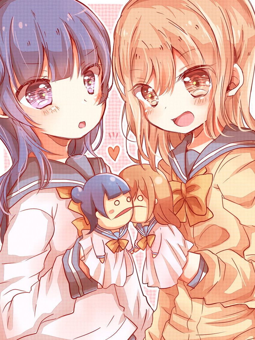 tsushima yoshiko and kunikida hanamaru (love live! and 1 more) drawn by koron_(nekomeron)
