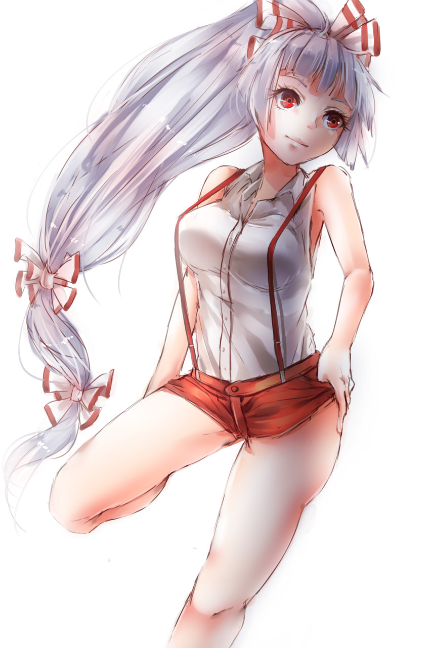 fujiwara no mokou (touhou) drawn by shiromoru_(yozakura_rety)