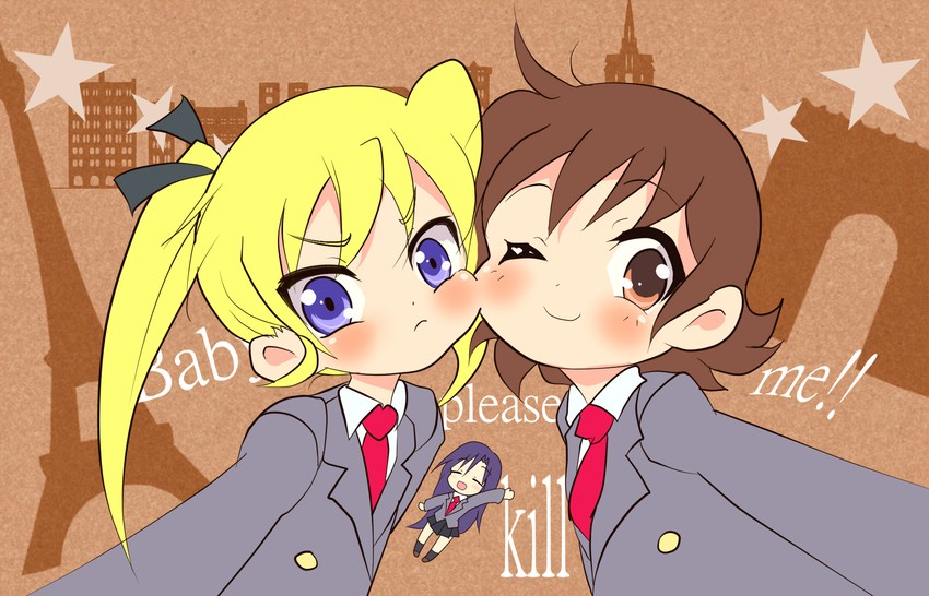 sonya, oribe yasuna, and goshiki agiri (kill me baby and 1 more) drawn by guchurimu_genrishugi