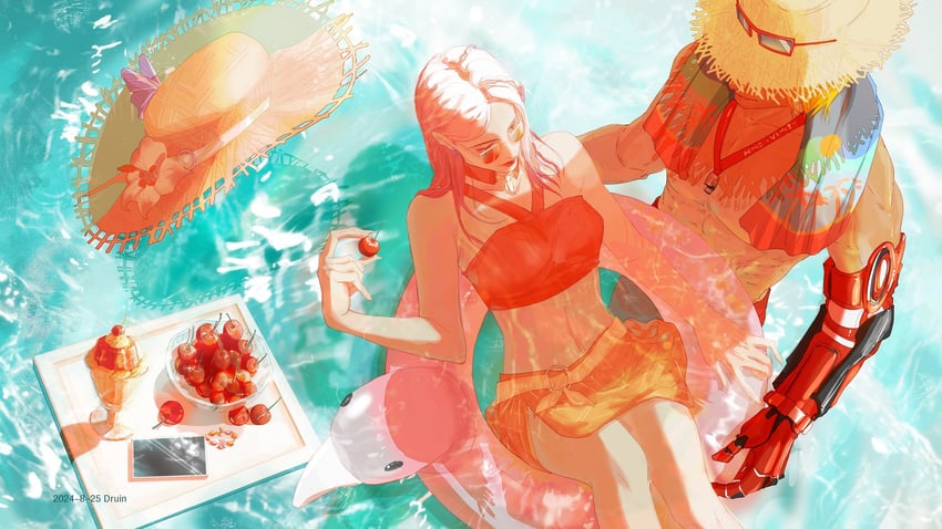 cassidy, ashe, and lifeguard cassidy (overwatch and 1 more) drawn by durinlee