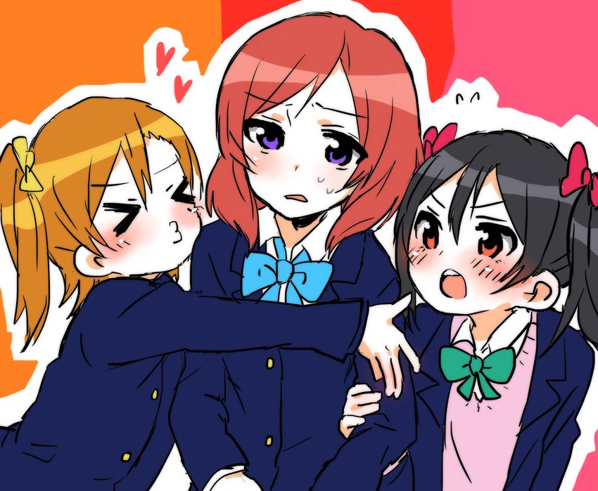 nishikino maki, yazawa nico, and kosaka honoka (love live! and 1 more) drawn by sorimachi-doufu