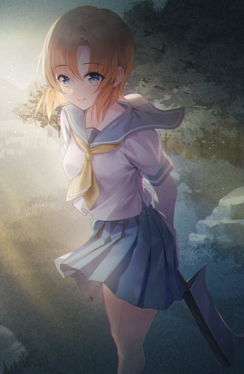 ryuuguu rena (higurashi no naku koro ni) drawn by nyako_(x_nyako_x)