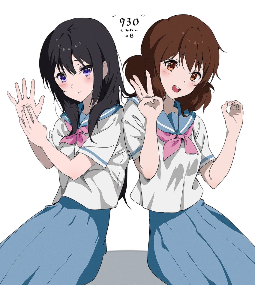oumae kumiko and kousaka reina (hibike! euphonium) drawn by lie_lack1080