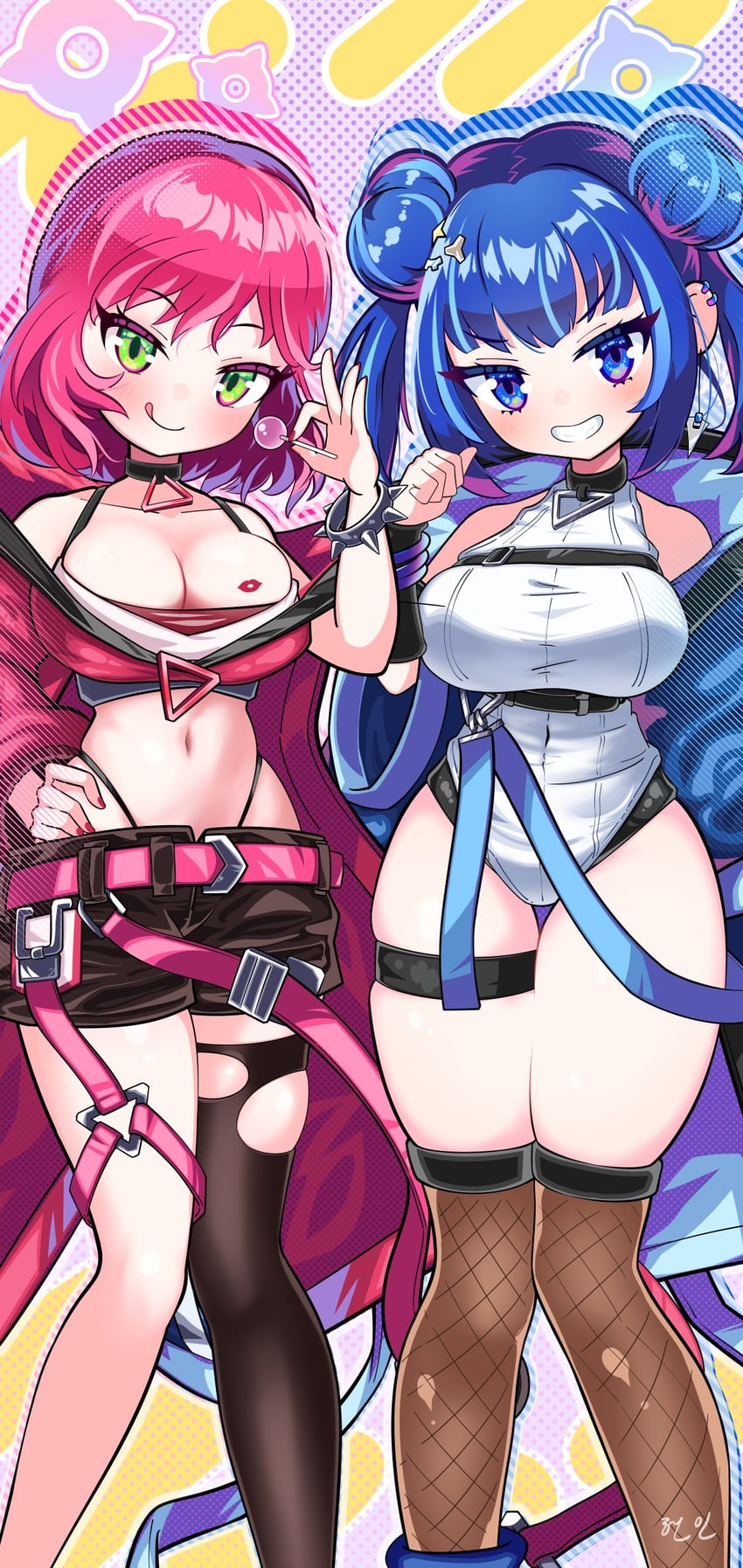 lil-la, ki-sikil, evil twin lil-la, and evil twin ki-sikil (yu-gi-oh!) drawn by hyeonin_gentora