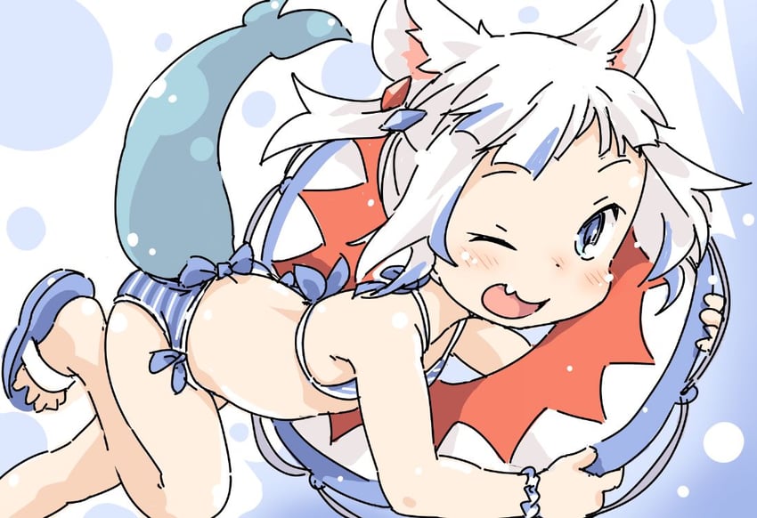 gawr gura (hololive and 1 more) drawn by ham_(points)