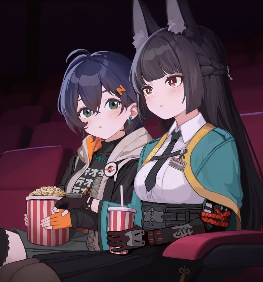 hoshimi miyabi and belle (zenless zone zero) drawn by aowow
