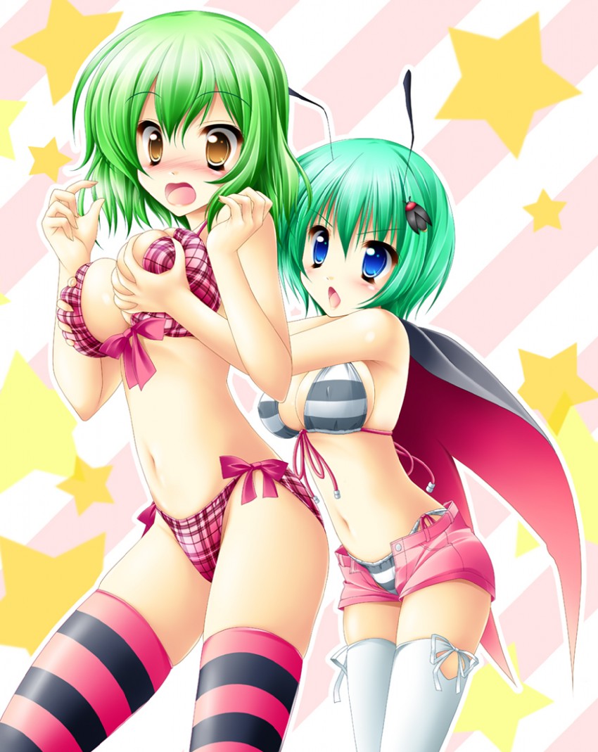 kazami yuuka and wriggle nightbug (touhou) drawn by kamiya_tomoe
