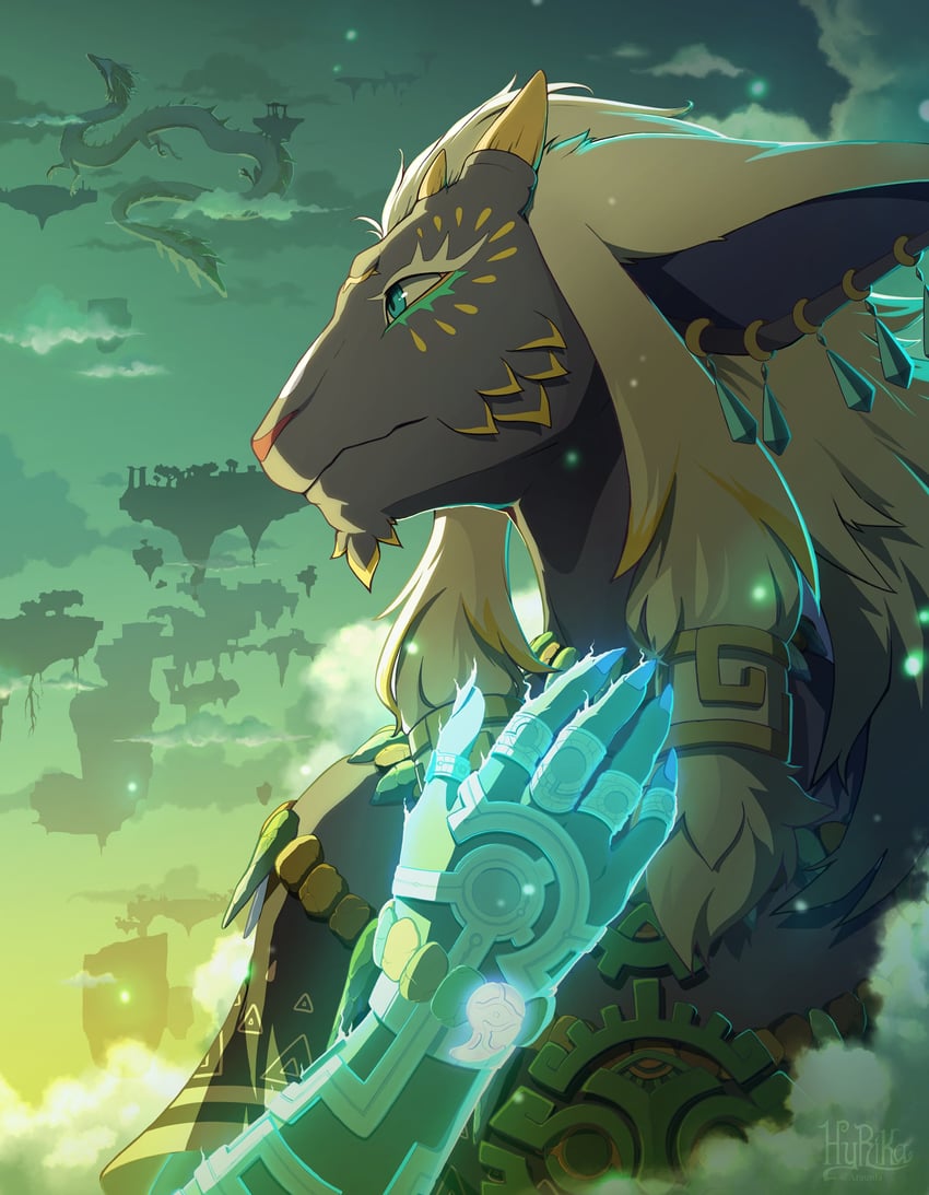 light dragon and rauru (the legend of zelda and 1 more) drawn by araunia