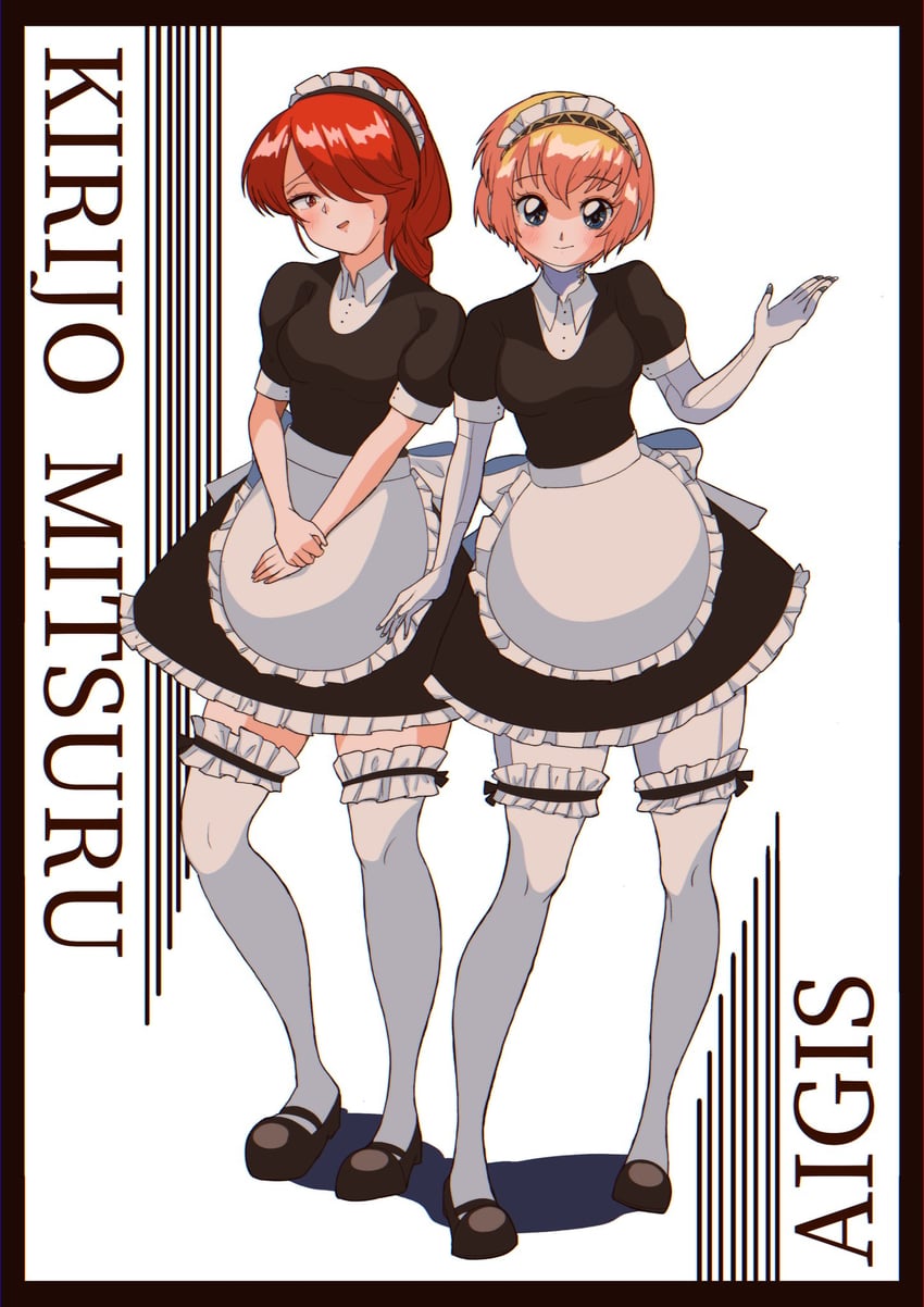 aigis and kirijou mitsuru (persona and 1 more) drawn by yuyuy_00