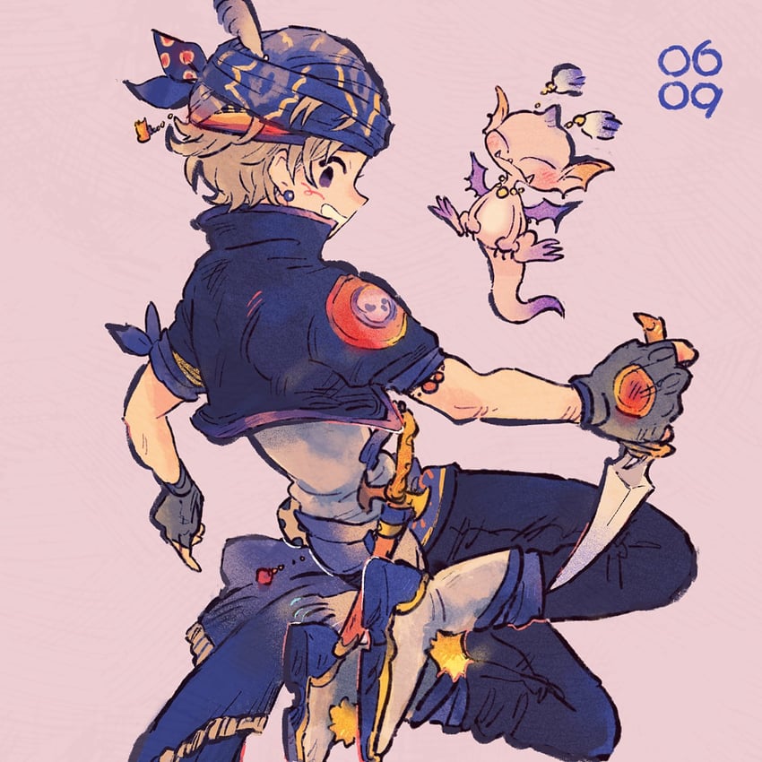 locke cole (final fantasy and 1 more) drawn by nobu_(25mark)