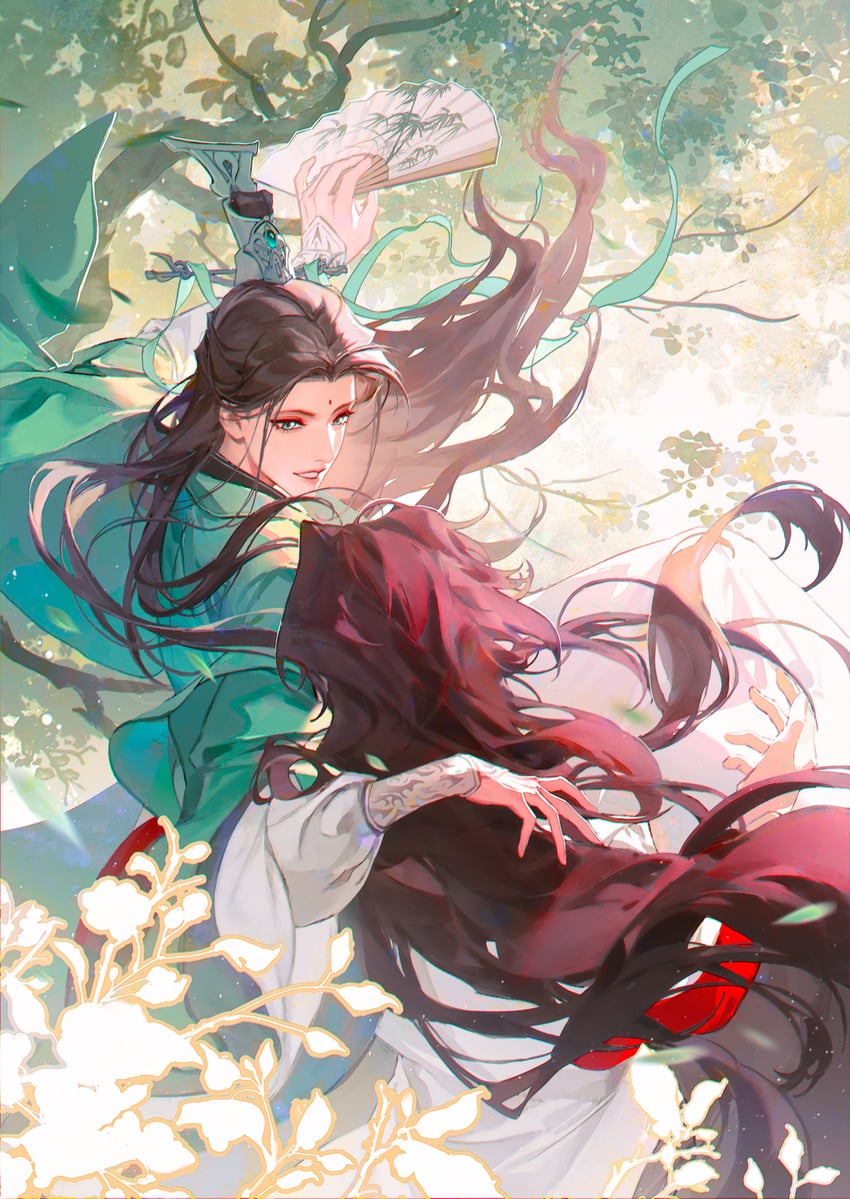shen qingqiu and luo binghe (renzha fanpai zijiu xitong) drawn by al_(ahr)