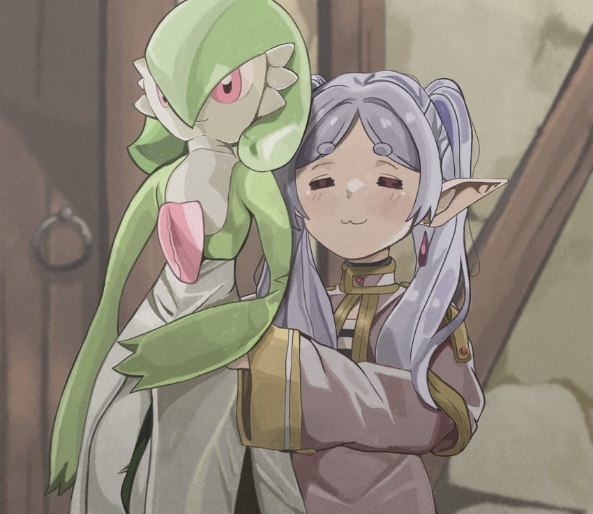 gardevoir and frieren (pokemon and 1 more) drawn by naaga_sonomono