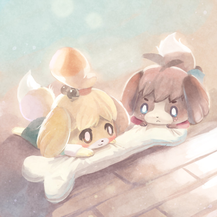 isabelle and digby (animal crossing) drawn by ginger_ale_(huwahuwaryuo)