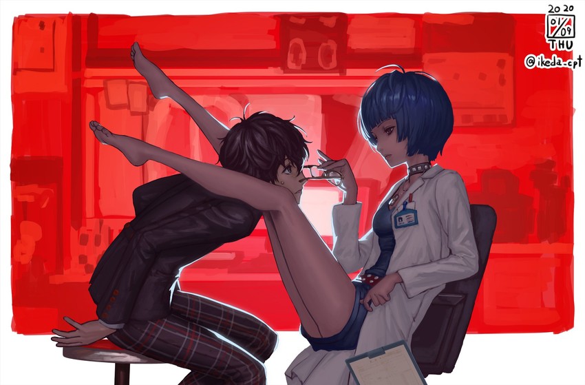 amamiya ren and takemi tae (persona and 1 more) drawn by ikeda_(cpt)