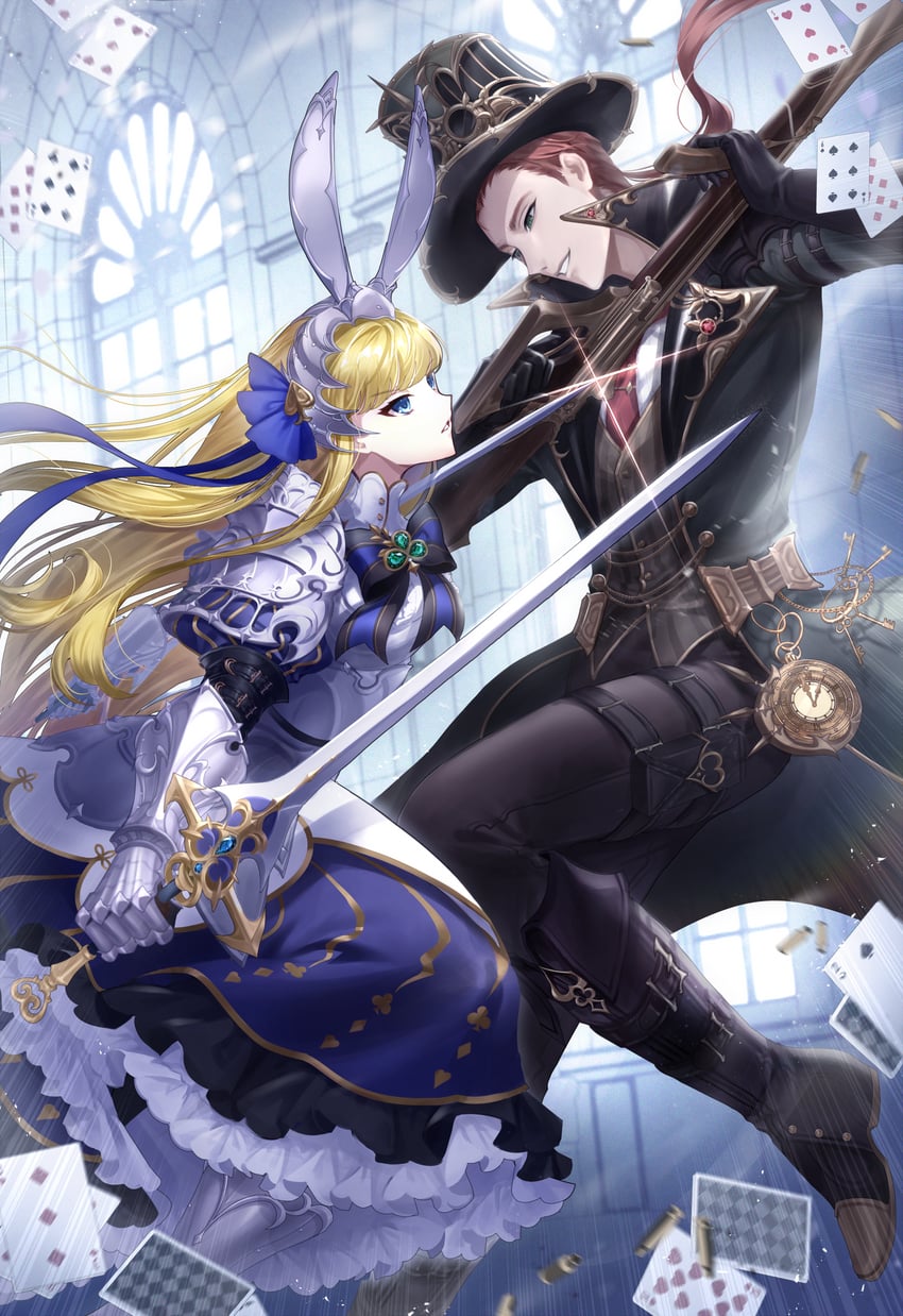alice and mad hatter (alice's adventures in wonderland) drawn by muneomon_(takomon)